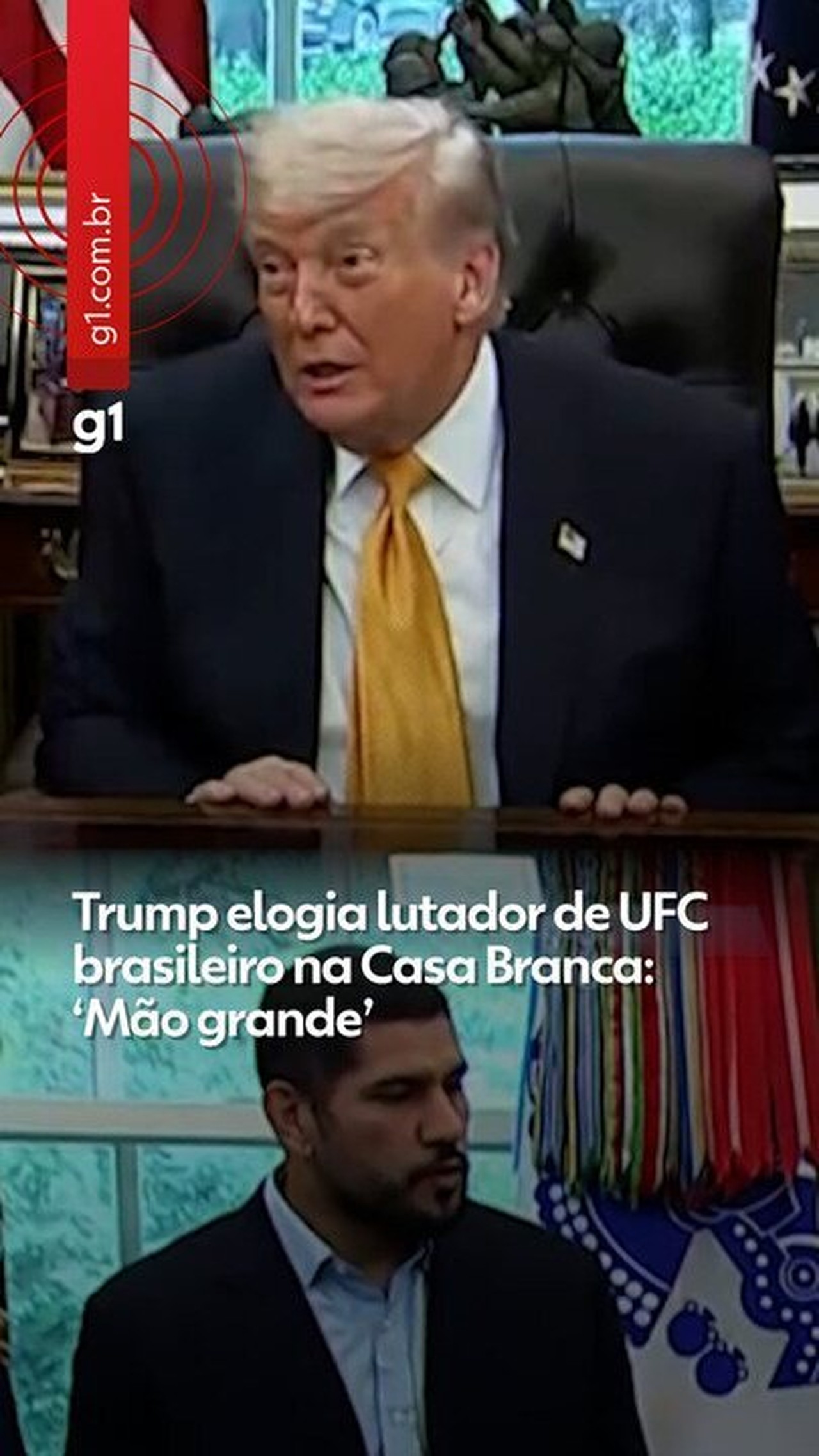 Trump divulga poster de evento de UFC com lutador brasileiro que ocorrerá na Casa Branca no seu aniversário